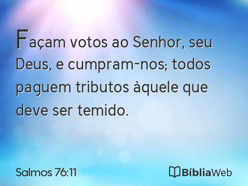 Salmos 76:11 em imagem para compartilhar