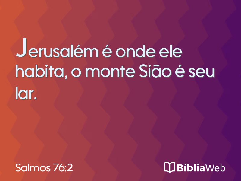 Salmos 76:2 em imagem para compartilhar