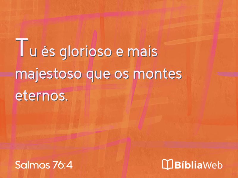 Salmos 76:4 em imagem para compartilhar
