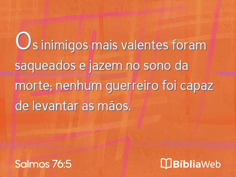 Salmos 76:5 em imagem para compartilhar