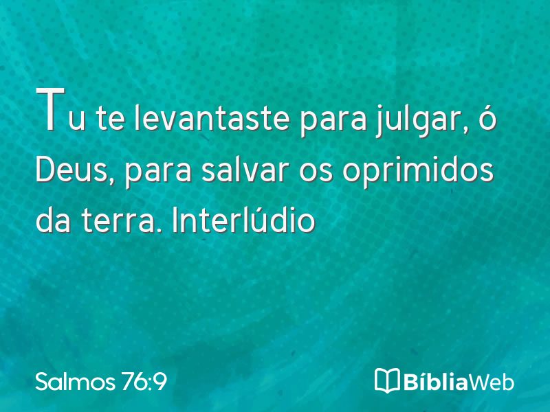Salmos 76:9 em imagem para compartilhar