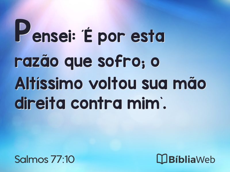 Salmos 77:10 em imagem para compartilhar