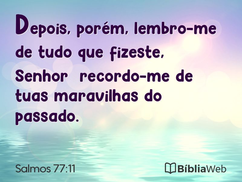 Salmos 77:11 em imagem para compartilhar