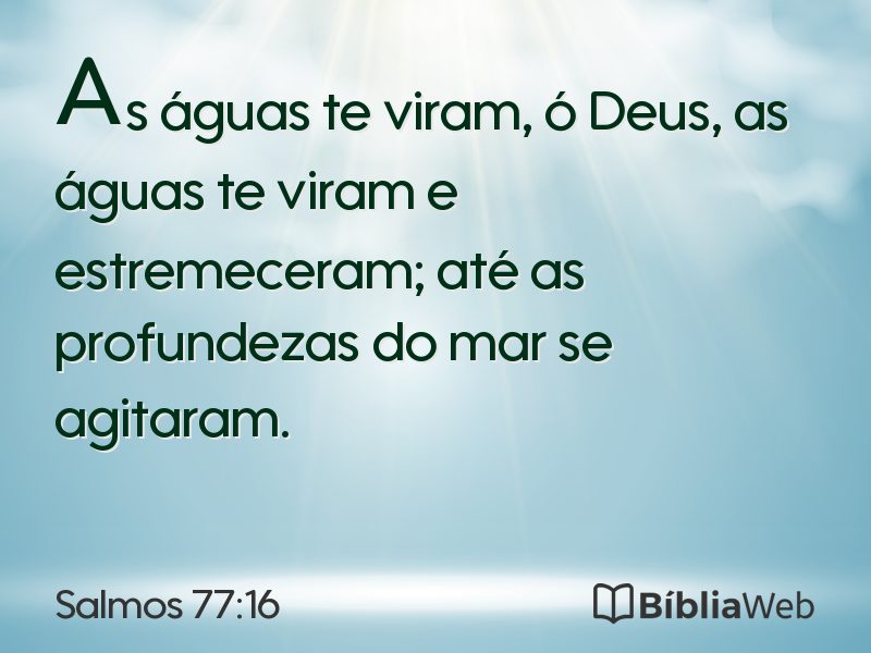 Salmos 77:16 em imagem para compartilhar