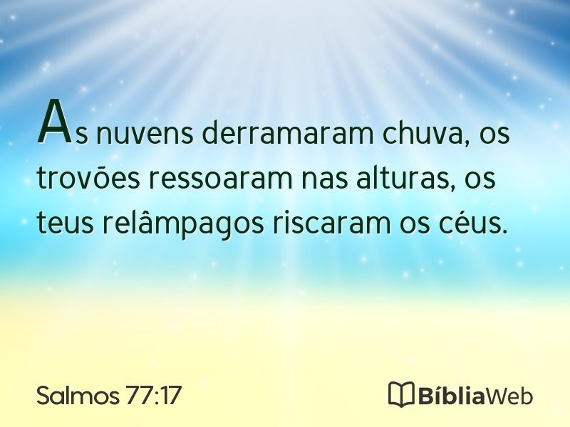 Salmos 77:17 em imagem para compartilhar