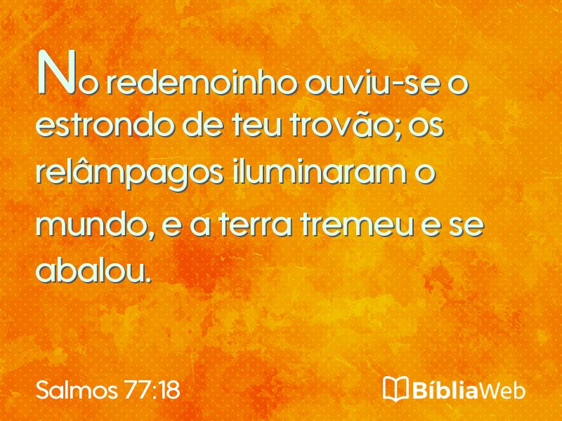 Salmos 77:18 em imagem para compartilhar