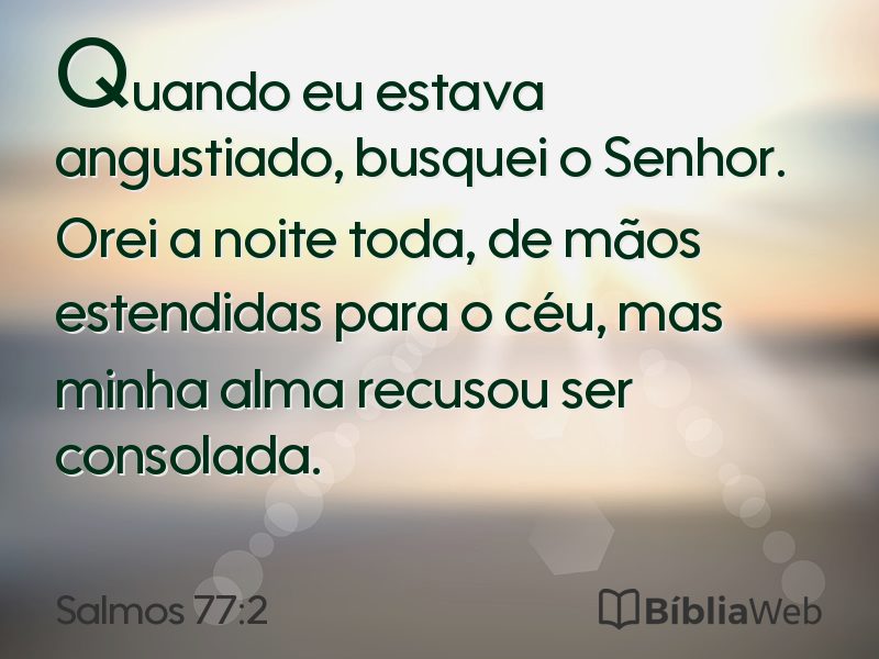 Salmos 77:2 em imagem para compartilhar