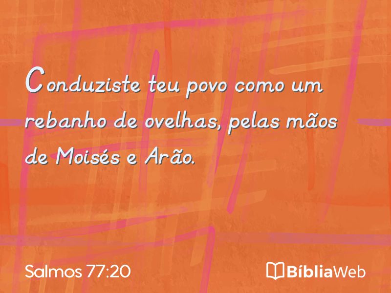 Salmos 77:20 em imagem para compartilhar