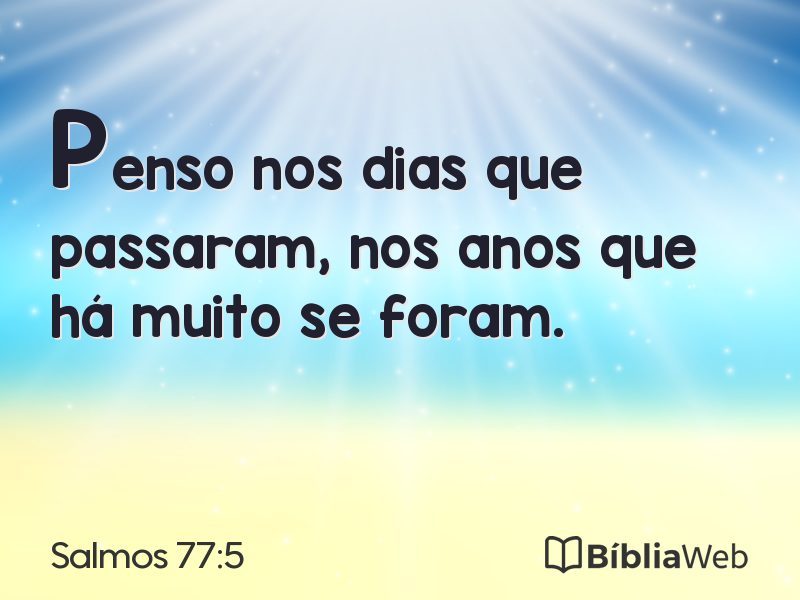 Salmos 77:5 em imagem para compartilhar