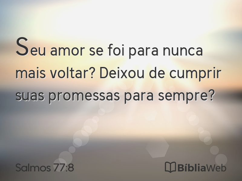 Salmos 77:8 em imagem para compartilhar