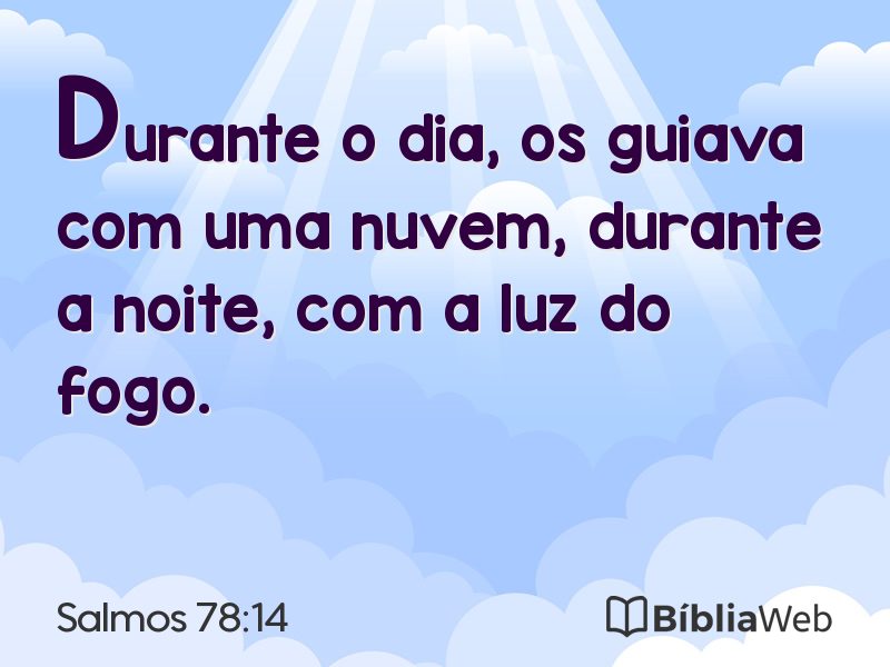 Salmos 78:14 em imagem para compartilhar