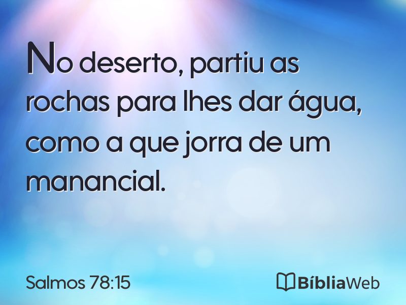 Salmos 78:15 em imagem para compartilhar