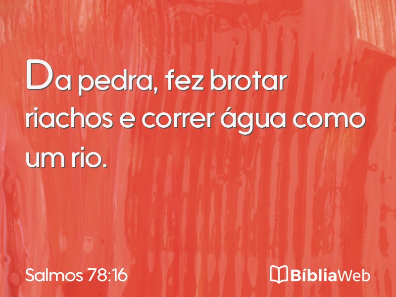 Salmos 78:16 em imagem para compartilhar