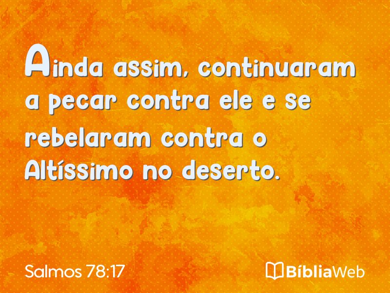 Salmos 78:17 em imagem para compartilhar