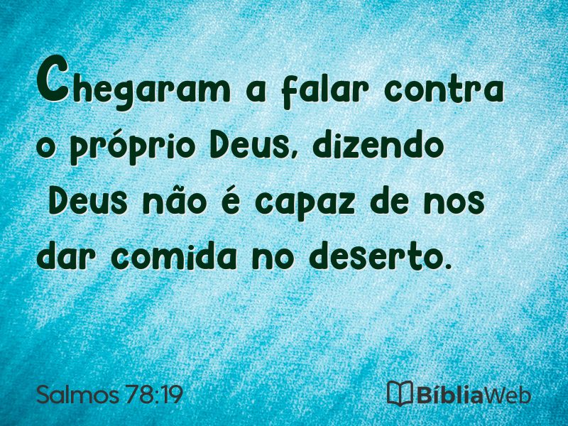 Salmos 78:19 em imagem para compartilhar