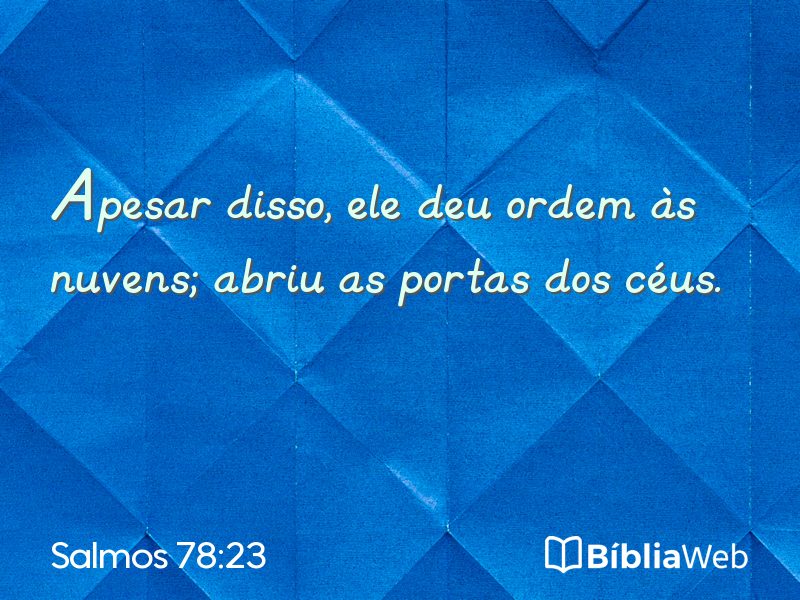 Salmos 78:23 em imagem para compartilhar