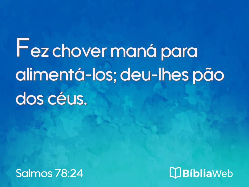 Salmos 78:24 em imagem para compartilhar