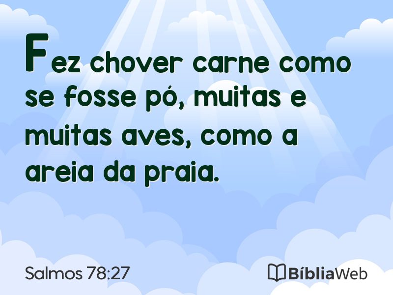 Salmos 78:27 em imagem para compartilhar