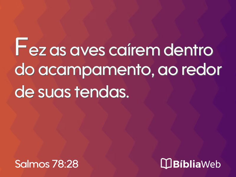 Salmos 78:28 em imagem para compartilhar
