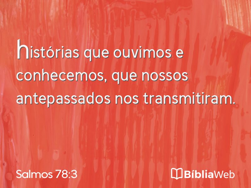 Salmos 78:3 em imagem para compartilhar