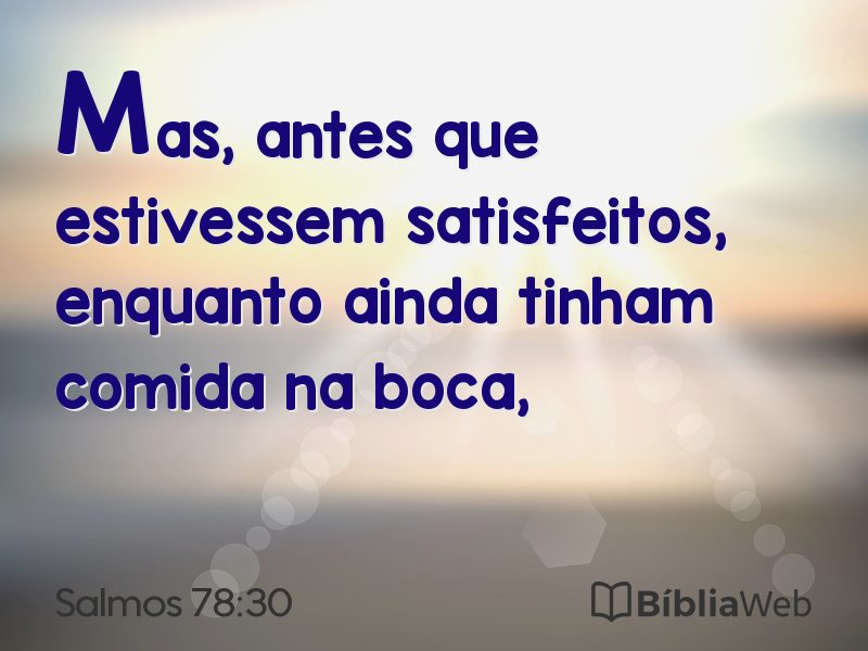 Salmos 78:30 em imagem para compartilhar
