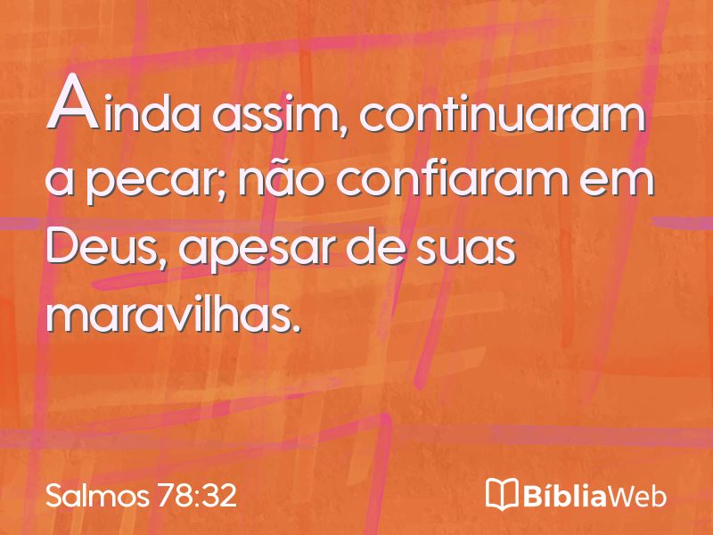 Salmos 78:32 em imagem para compartilhar