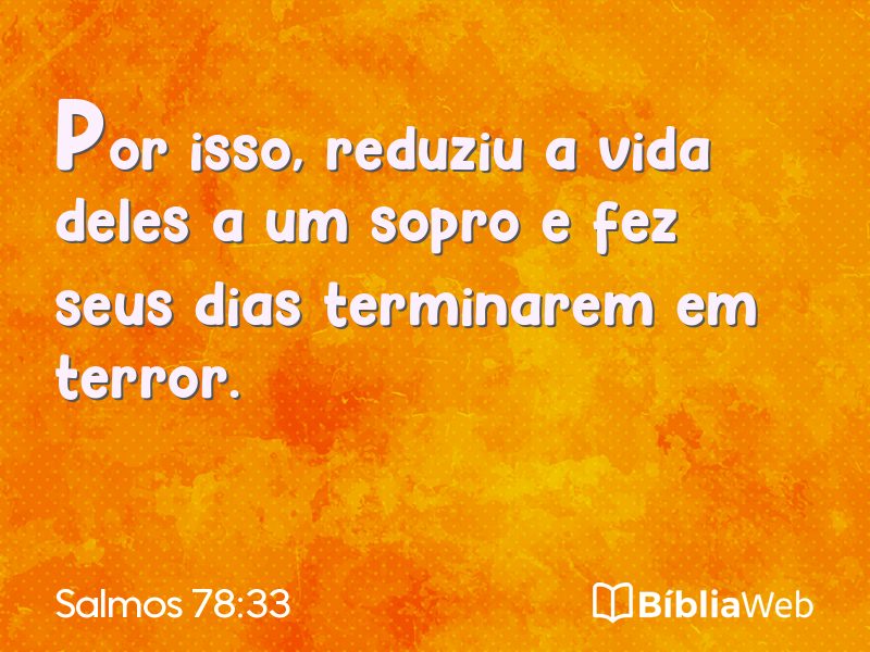 Salmos 78:33 em imagem para compartilhar