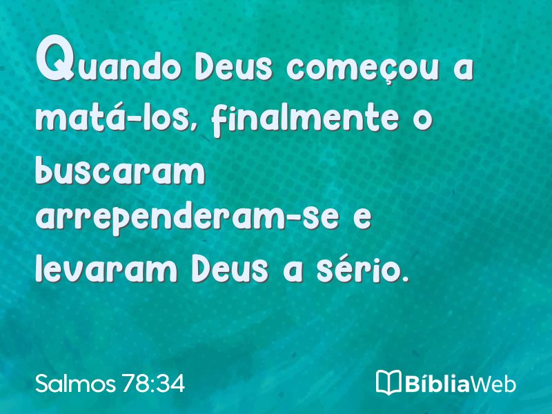 Salmos 78:34 em imagem para compartilhar
