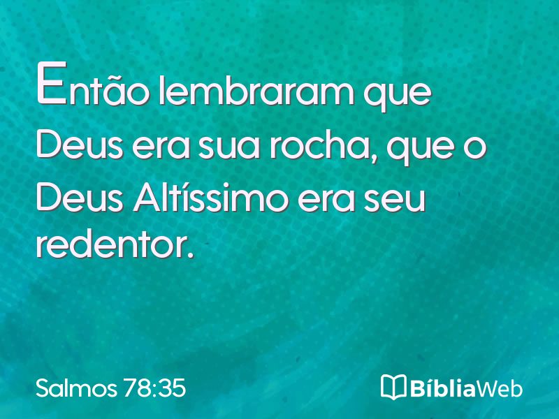 Salmos 78:35 em imagem para compartilhar