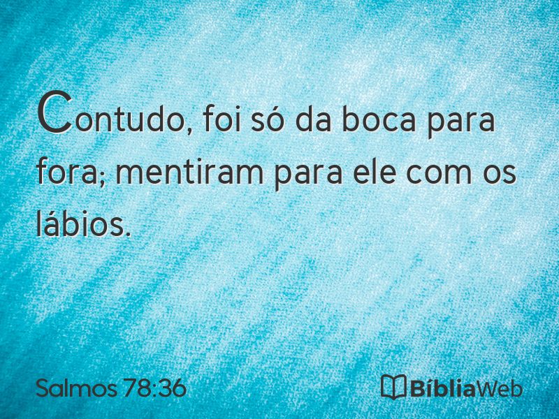 Salmos 78:36 em imagem para compartilhar