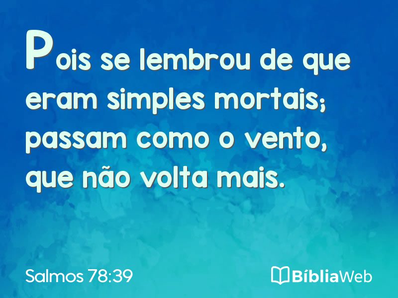 Salmos 78:39 em imagem para compartilhar