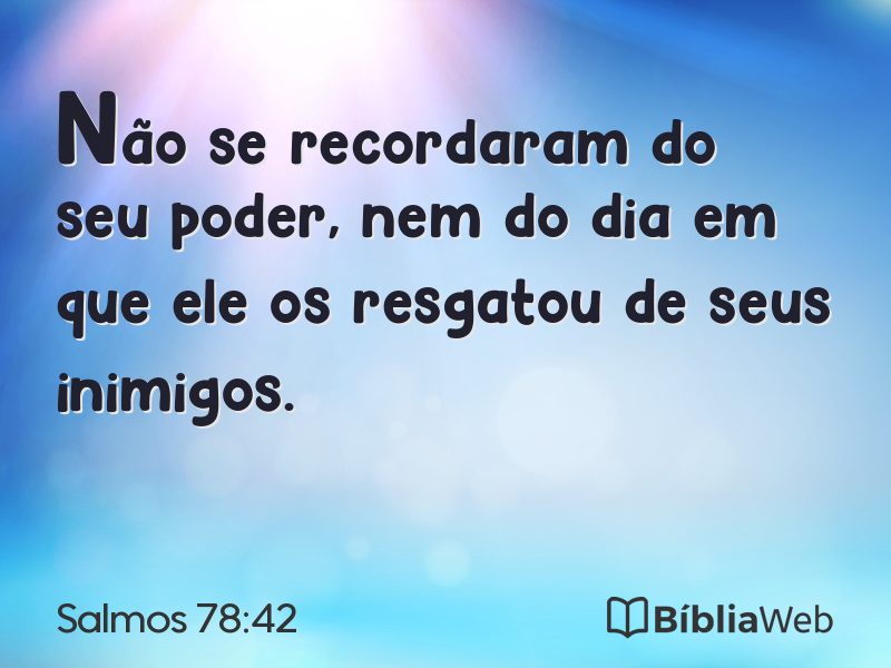 Salmos 78:42 em imagem para compartilhar