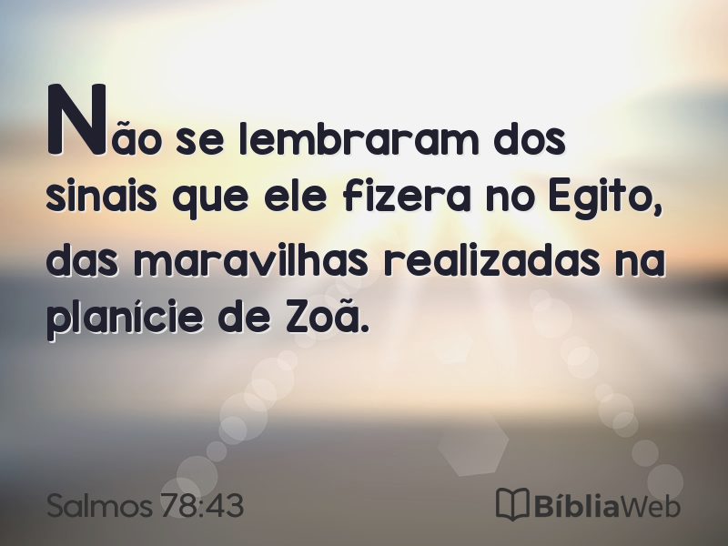 Salmos 78:43 em imagem para compartilhar