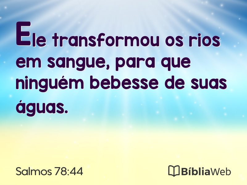 Salmos 78:44 em imagem para compartilhar