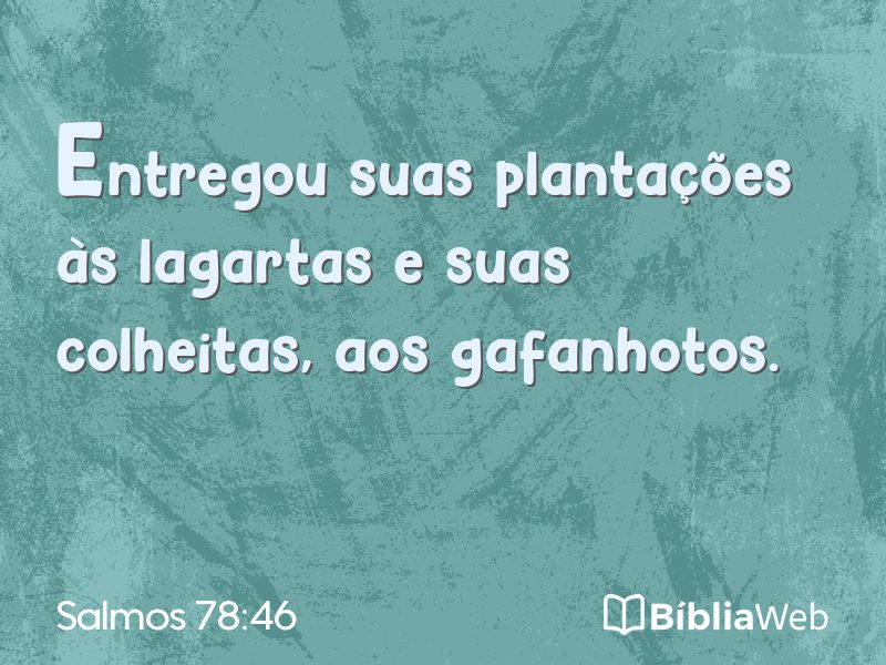 Salmos 78:46 em imagem para compartilhar