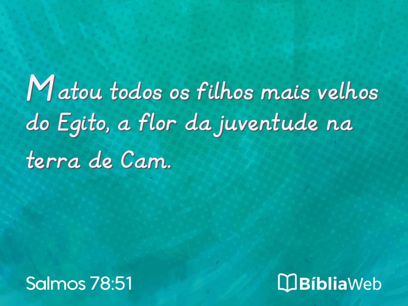 Salmos 78:51 em imagem para compartilhar