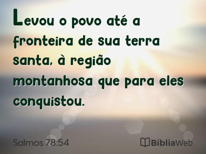 Salmos 78:54 em imagem para compartilhar