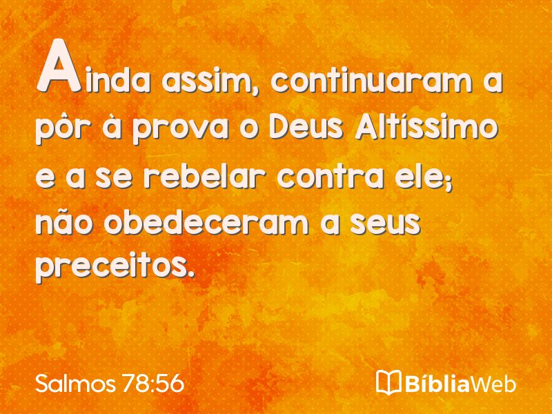 Salmos 78:56 em imagem para compartilhar
