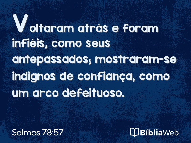 Salmos 78:57 em imagem para compartilhar