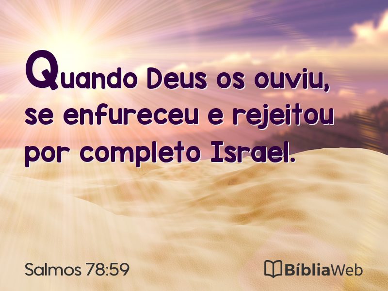 Salmos 78:59 em imagem para compartilhar