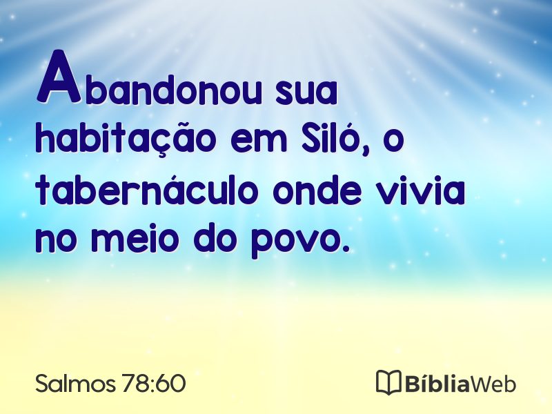 Salmos 78:60 em imagem para compartilhar