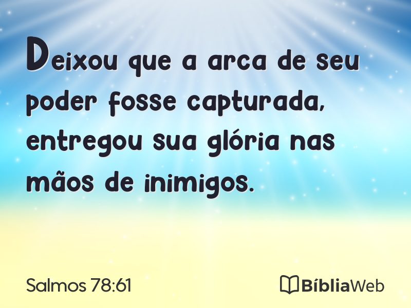 Salmos 78:61 em imagem para compartilhar