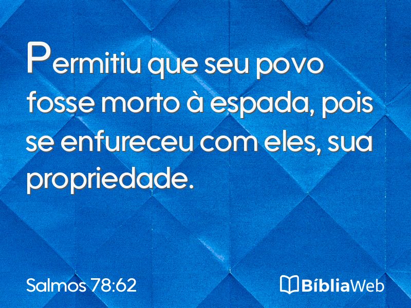 Salmos 78:62 em imagem para compartilhar