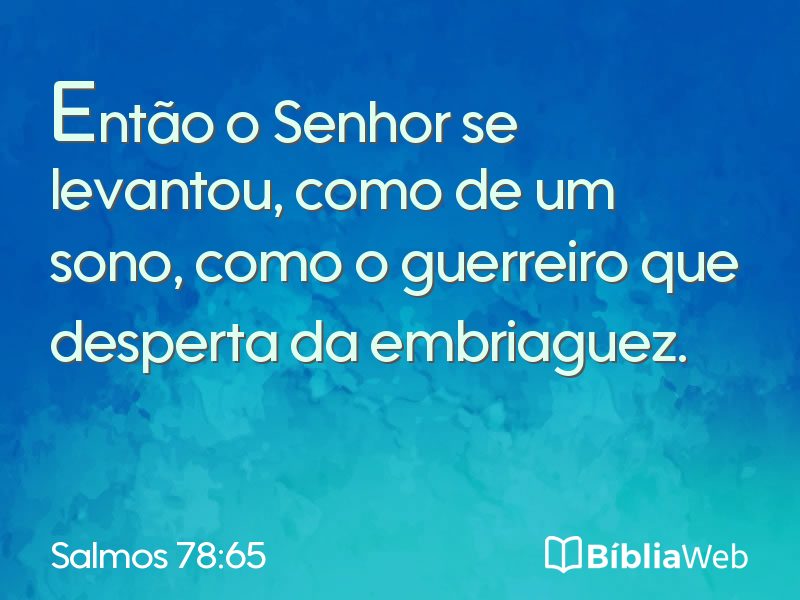 Salmos 78:65 em imagem para compartilhar