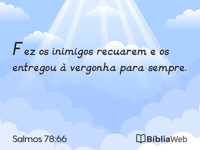 Salmos 78:66 em imagem para compartilhar