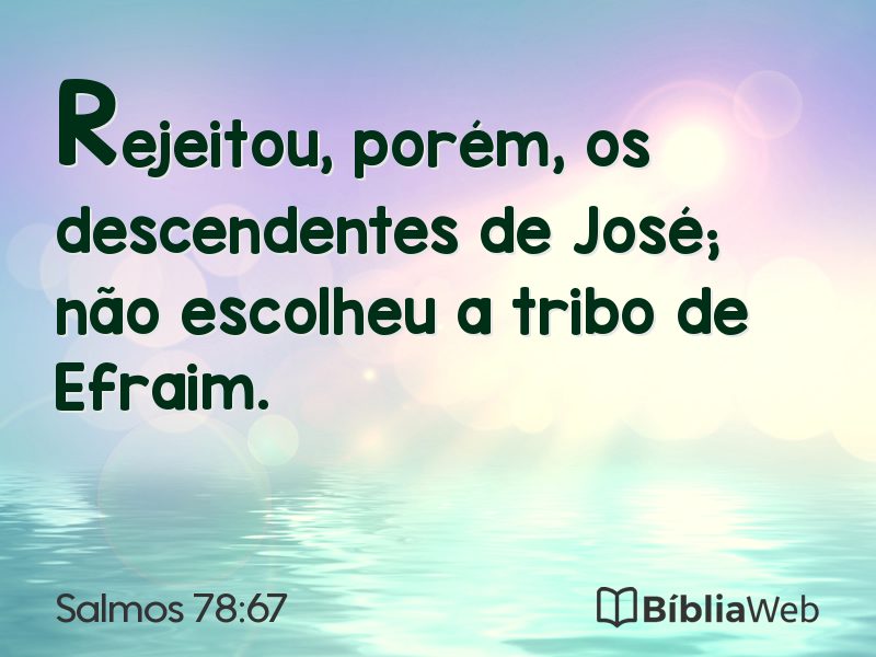Salmos 78:67 em imagem para compartilhar