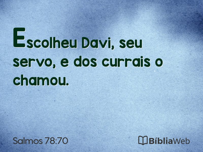 Salmos 78:70 em imagem para compartilhar