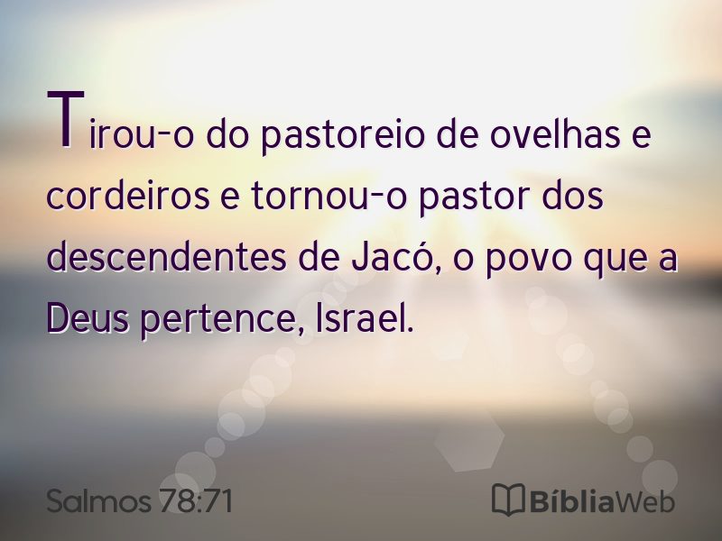 Salmos 78:71 em imagem para compartilhar