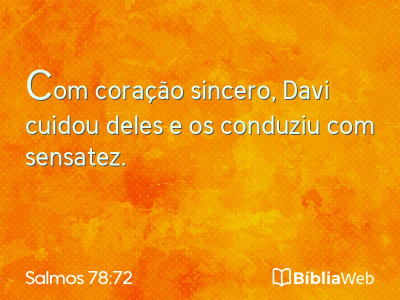 Salmos 78:72 em imagem para compartilhar