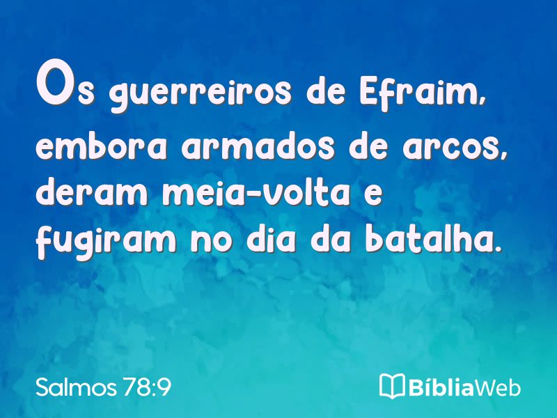 Salmos 78:9 em imagem para compartilhar